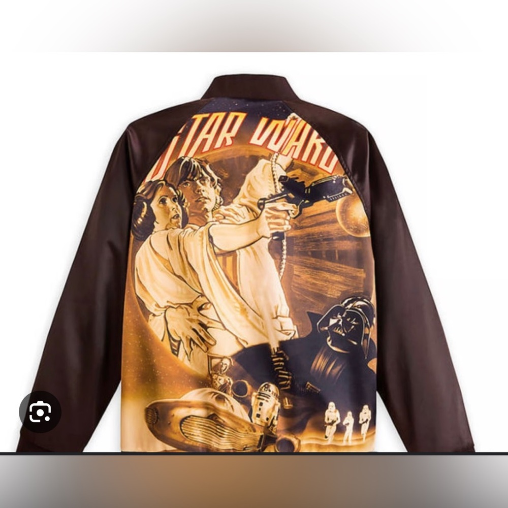 NWT STAR WARS DISNEY PARKS SATIN BASEBALL JACKET ADULTS/LUKE/LEIA/DARTH VADER